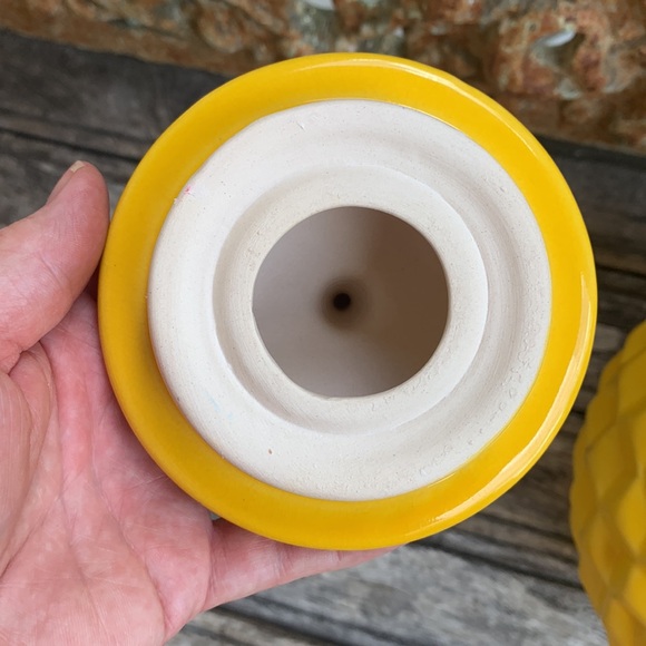 Bright Yellow Ceramic Jar with Lid - Picture 9 of 9